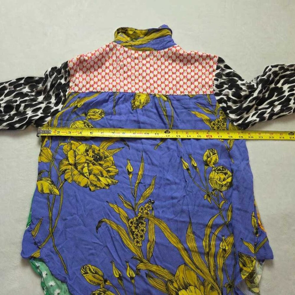 M Maeve x Anthropologie Paz contrast button down shirt blouse 2 - Picture 7 of 10